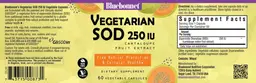 Label for Vegetarian SOD 250 IU