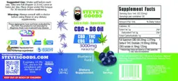 Label for CBG + D8 Oil Blueberry Funk 3000 mg