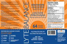 Label for LYTE Balance Electrolyte Concentrate