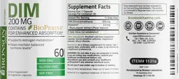 Label for DIM 200 mg