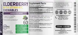 Label for Elderberry with Vitamin C Chewables