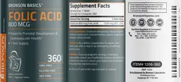 Label for Folic Acid 800 mcg