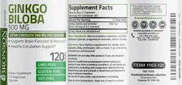 Label for Ginkgo Biloba 500 mg