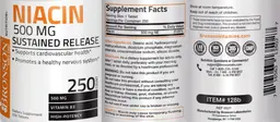 Label for Niacin 500 mg Sustained Release