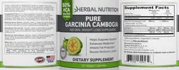 Label for Pure Garcinia Cambogia