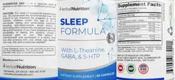 Label for Sleep Formula