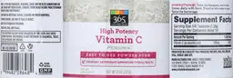 Label for High Potency Vitamin C Powder