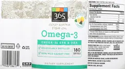 Label for Omega-3 Natural Lemon Flavor