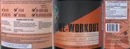 Label for Pre-Workout West Coast Citrus