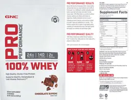 Label for 100% Whey Chocolate Supreme