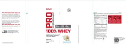 Label for 100% Whey Vanilla Cream