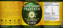 Label for Elite Green Protein
