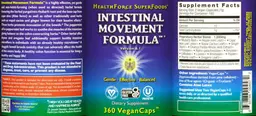 Label for Intestinal Movement Formula