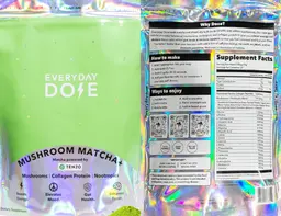 Label for Mushroom Matcha+