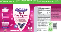 Label for PMS Daily Support Blueberry Lavender Flavor