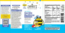 Label for Children's Gentle Bedtime with Chamomile Natural Honey Apple Flavor