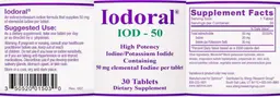 Label for Iodoral IOD - 50
