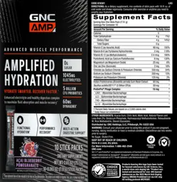 Label for Amplified Hydration Acai Blueberry Pomegranate