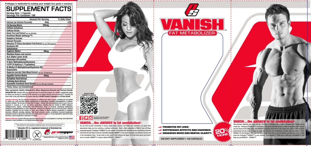 Label for Vanish