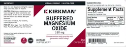 Label for Buffered Magnesium Oxide 180 mg