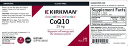 Label for Children's Chewable Coenzyme Q10 25 mg