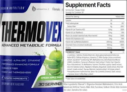 Label for Thermovex Green Apple Smash