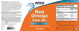 Label for Red Omega Fish Oil