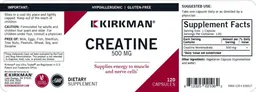 Label for Creatine 500 mg