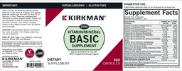 Label for DRN Vitamin/Mineral Basic Supplement