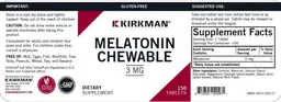 Label for Melatonin Chewable 3 mg