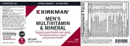 Label for Men's Multivitamin & Mineral