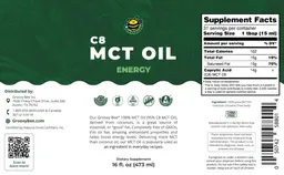 Label for C8 MCT Oil