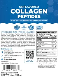Label for Collagen Peptides Unflavored 