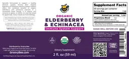 Label for Organic Elderberry & Echinacea