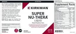 Label for Super Nu-Thera Liquid Natural Raspberry Flavored
