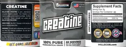 Label for Creatine Unflavored