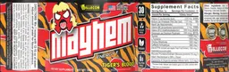 Label for Mayhem Energy Tiger's Blood