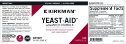 Label for Yeast Aid Advanced Formula