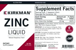 Zinc Liquid Natural Raspberry Flavor