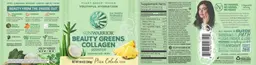 Label for Beauty Greens Collagen Booster Pina Colada Flavor