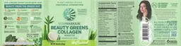 Label for Beauty Greens Collagen Booster Unflavored