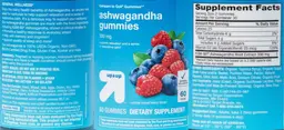 Label for Ashwagandha Gummies 300 mg Natural Mixed Berry Flavor