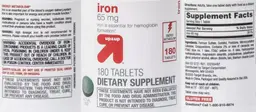 Label for Iron 65 mg