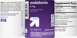 Label for Melatonin 5 mg