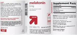 Label for Melatonin 5 mg