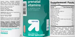 Label for Prenatal Vitamins