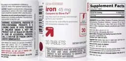 Label for Slow Release Iron 45 mg