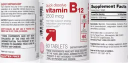 Label for Vitamin B12 2500 mcg Cherry Flavor