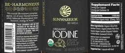Label for Organic Iodine