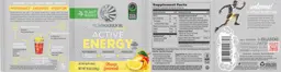 Label for Active Energy Mango Lemonade Flavor